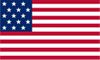 A flag of the united states with thirteen stars.